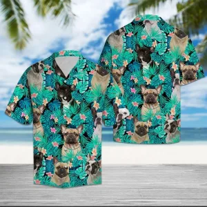 Wonderful French Bulldog Tropical Jungle Hawaiian Shirt