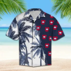 Arkansas Flag With Palm Trees Hawaiian Shirt