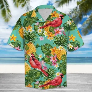 Amazing Koi Fish Navy And White Scale Pattern Hawaiian Shirt